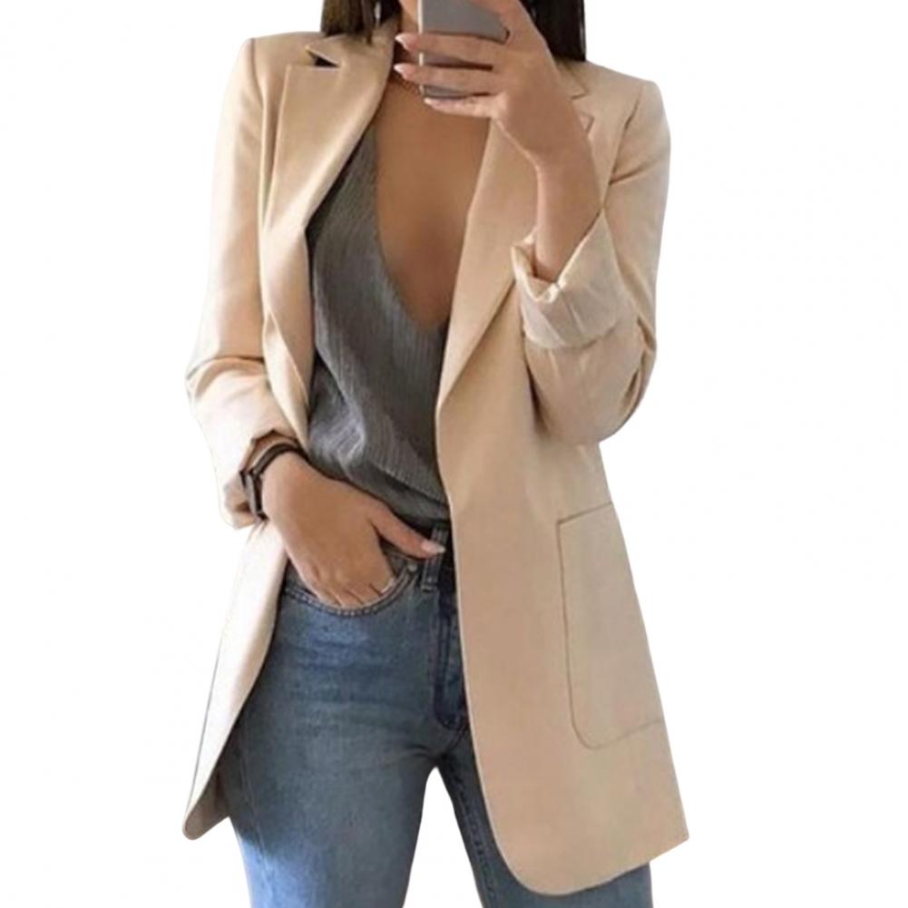 Eleganter Damen-Wollblazer mit langem Schnitt 8