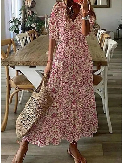 Elegantes Boho-Kleid mit Bauchabdeckung