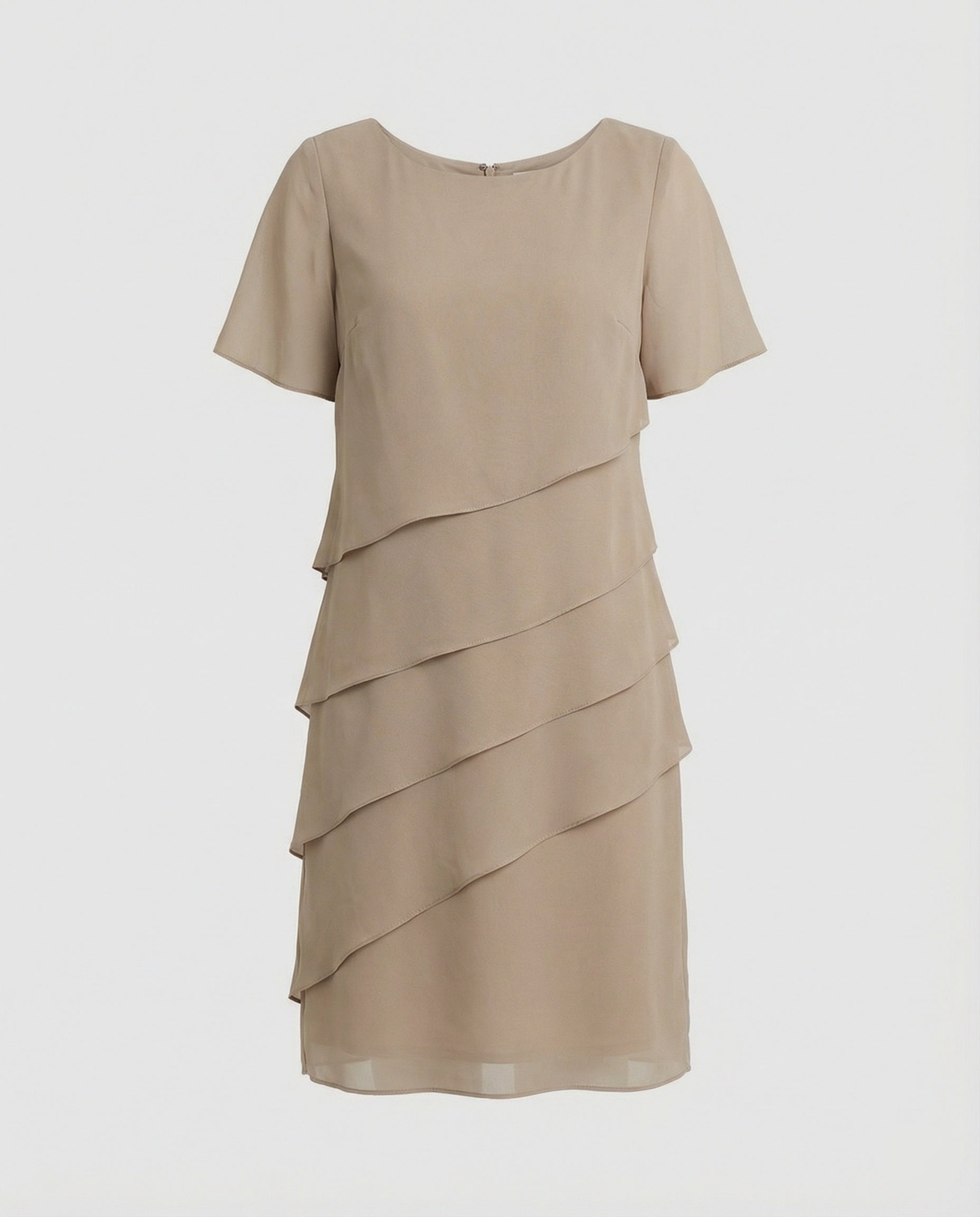 Elegantes Kleid Damen | Schlankmachender Schnitt & fließender Lagen-Look