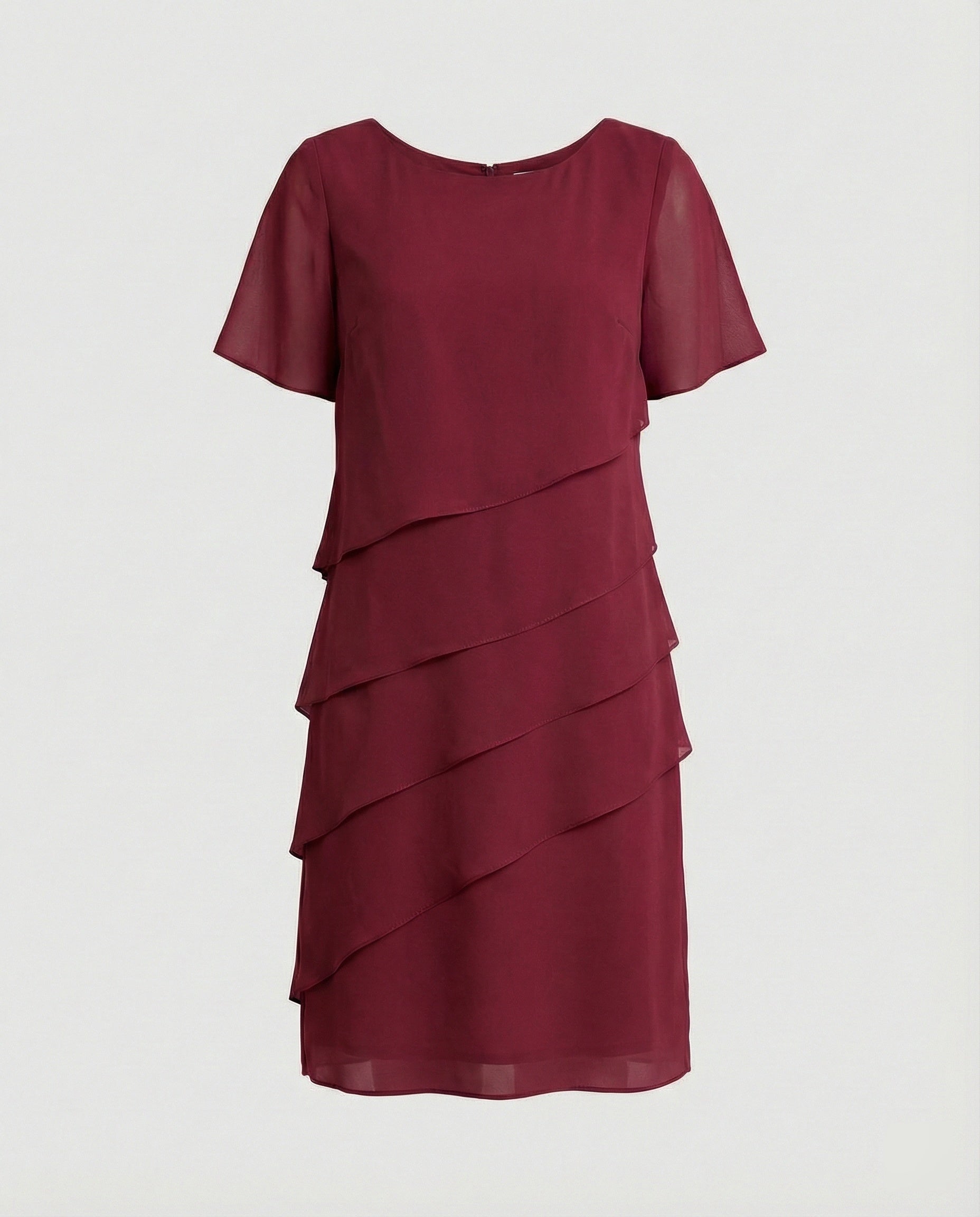 Elegantes Kleid Damen | Schlankmachender Schnitt & fließender Lagen-Look