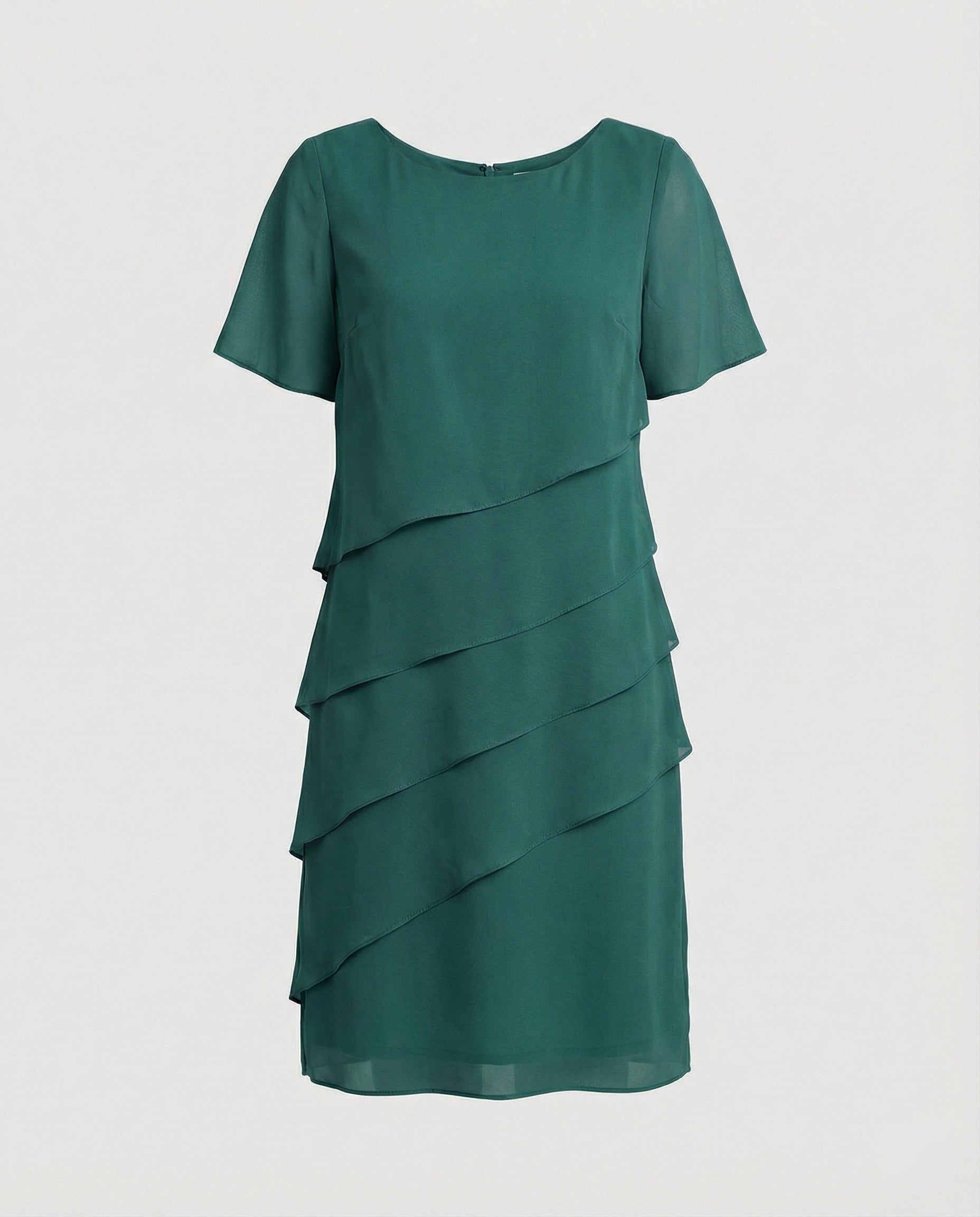 Elegantes Kleid Damen | Schlankmachender Schnitt & fließender Lagen-Look