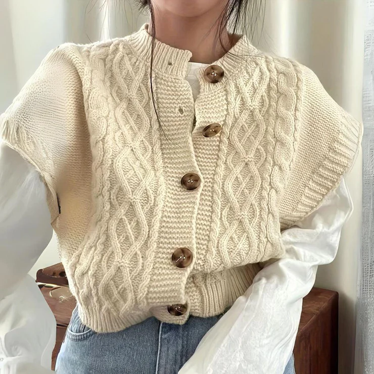 Elise | Stylische lange Strickjacke