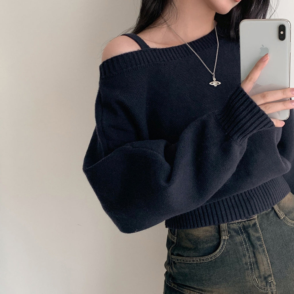 Eloise - Eleganter asymmetrischer Pullover mit einer Schulter