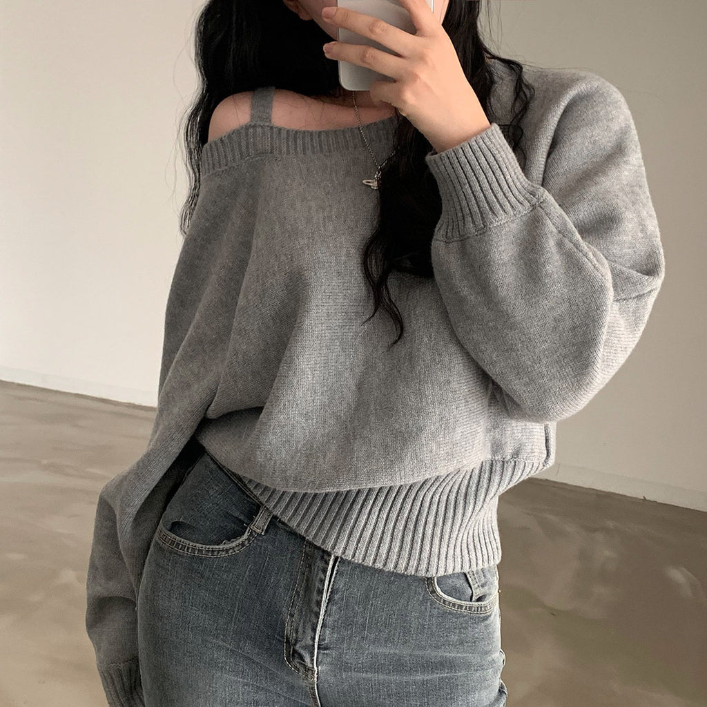 Eloise - Eleganter asymmetrischer Pullover mit einer Schulter