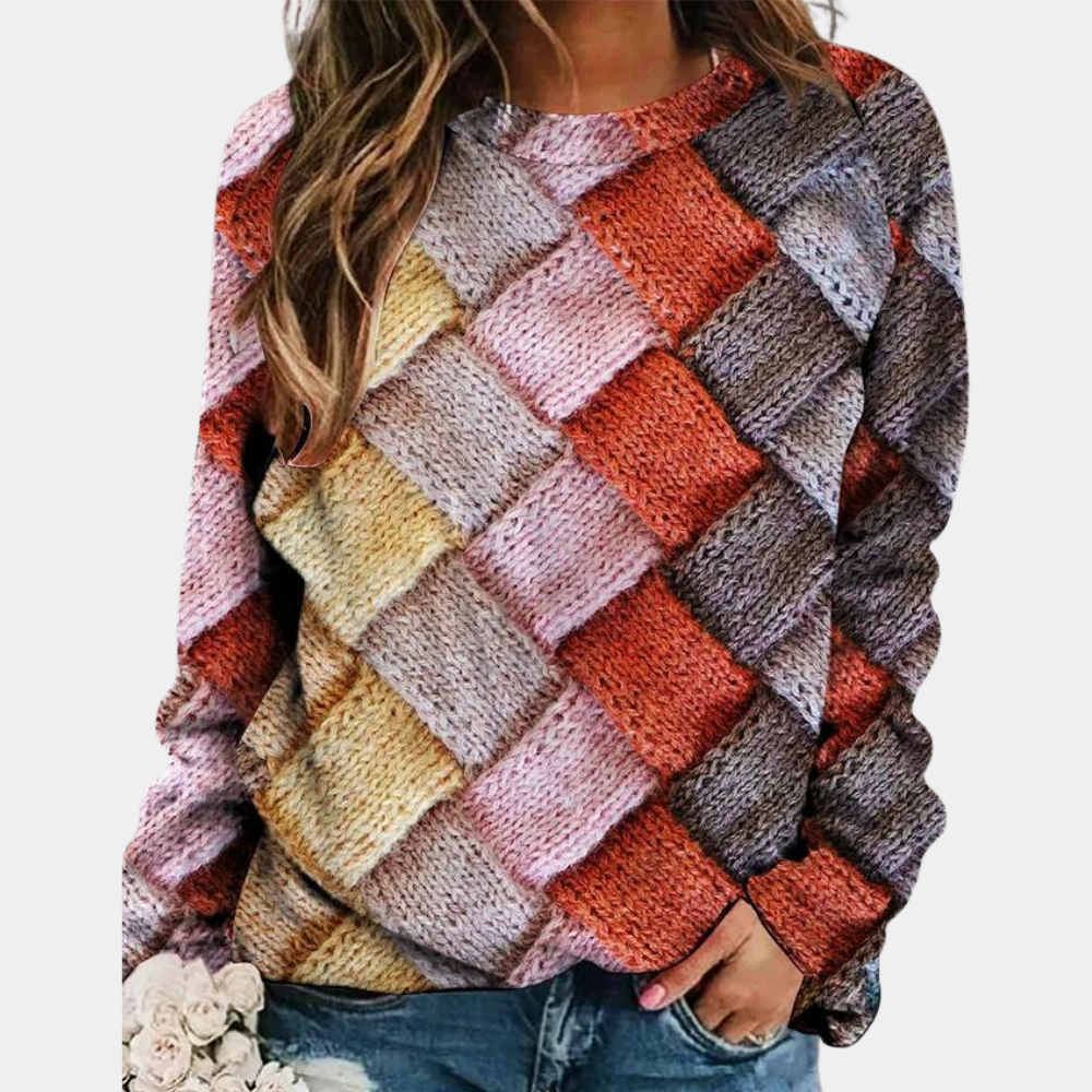 Emma | Modischer und farbenfroher Damenpullover