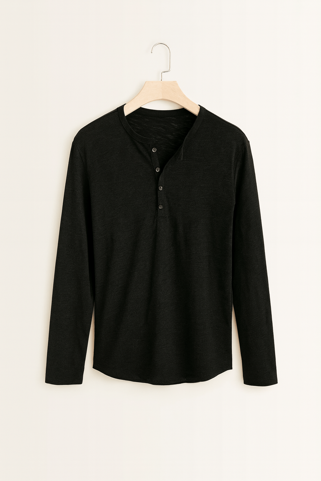 Erik Langarm-Henley-Shirt mit Knopfleiste 1