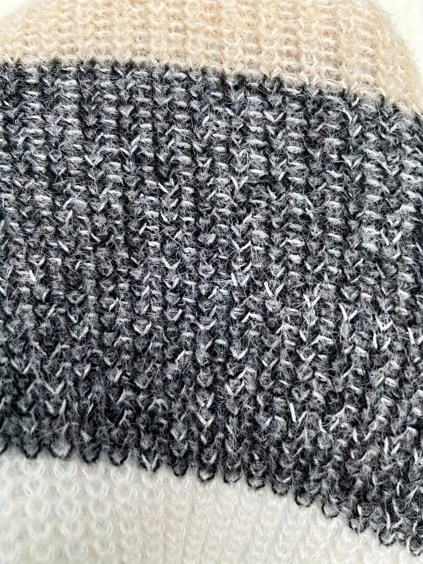 Farbblock Strickkleid