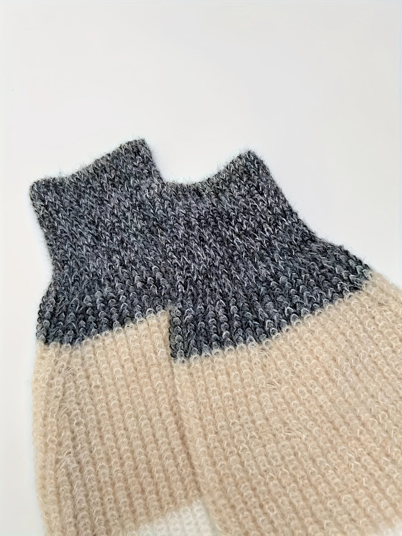 Farbblock Strickkleid