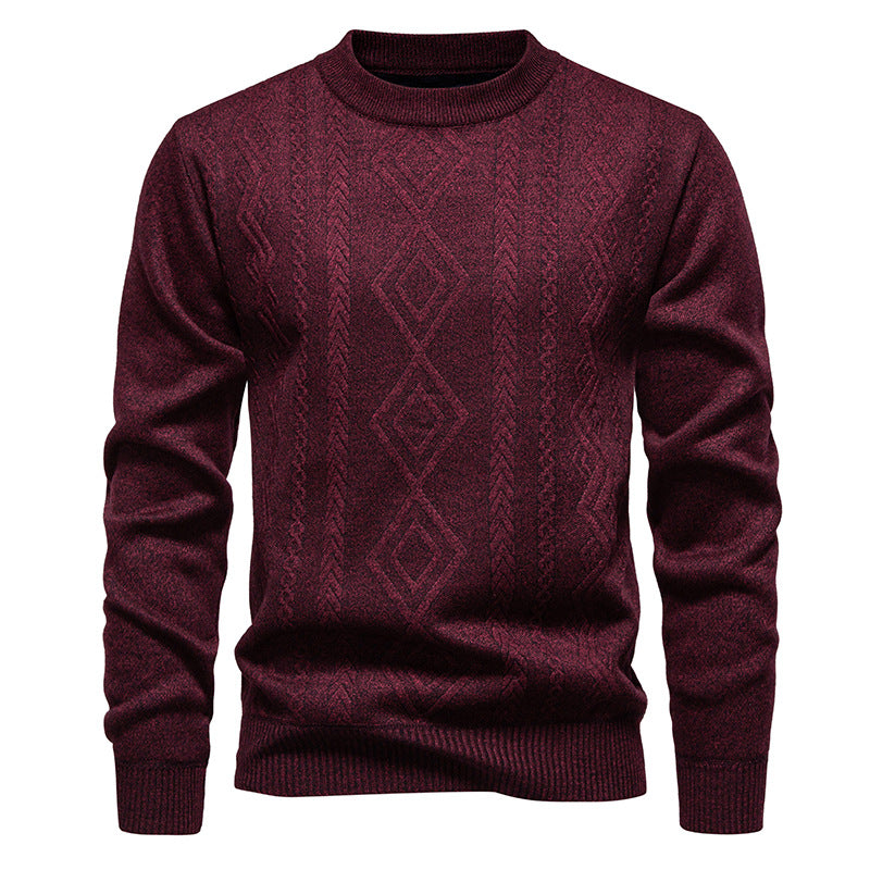 Feinstrick-Pullover Herren | Rautenmuster & Formstabiler Rundhals 10