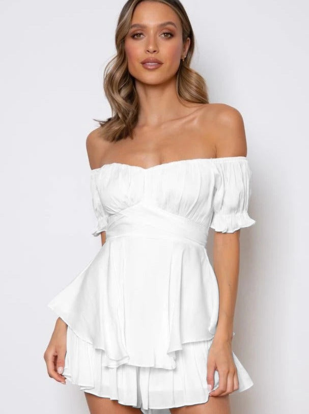 Filomena | Sommer Off-Shoulder Minikleid 0