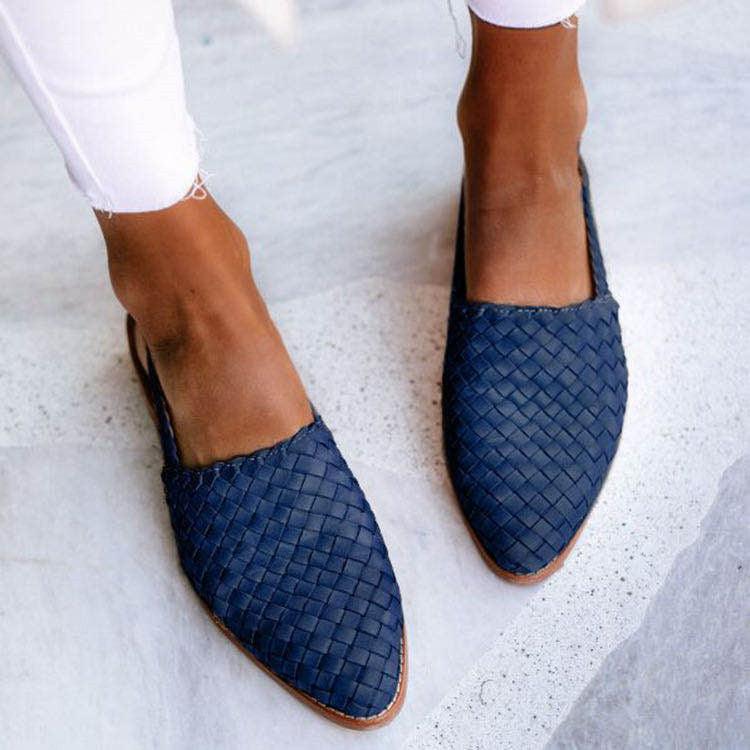 Flache Schuhe Damen | Geflochten & Elegant