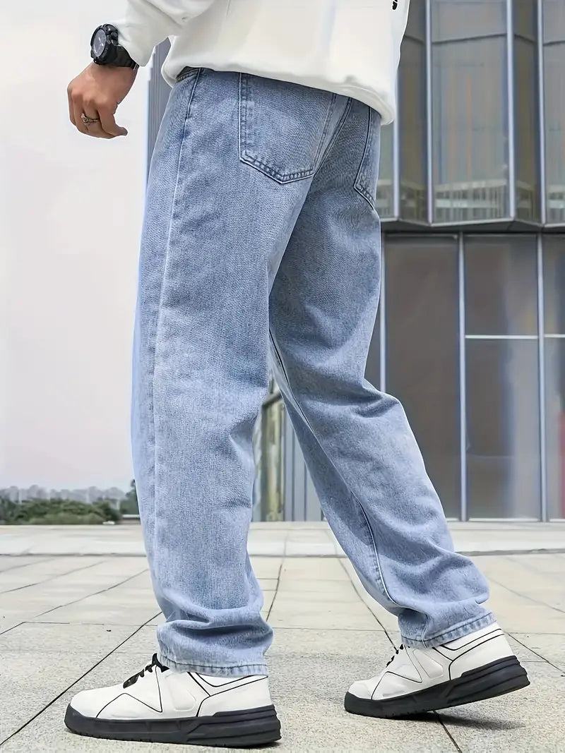 Freizeit Leicht Gewaschene Herrenjeans | Gerades Bein 1