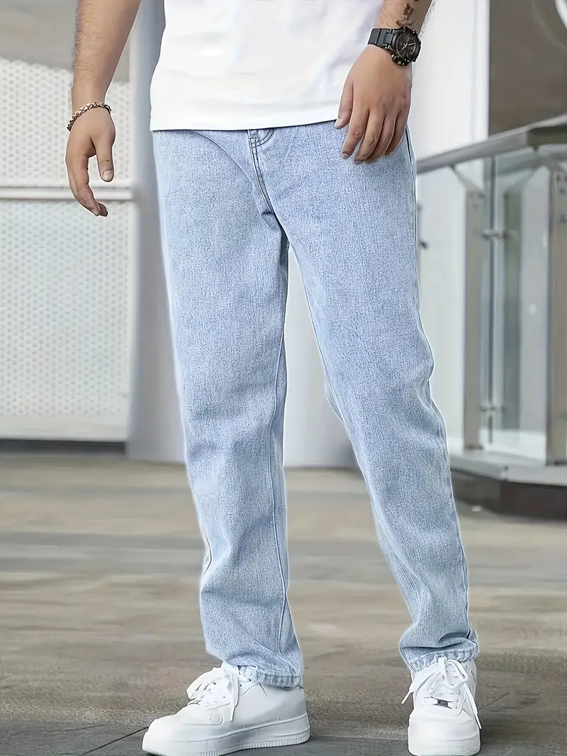 Freizeit Leicht Gewaschene Herrenjeans | Gerades Bein 2