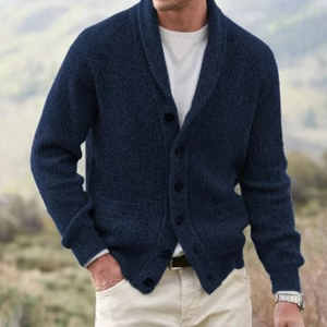 Garrett - Klassische Strickjacke mit Schalkragen und Taschen für Herren 3