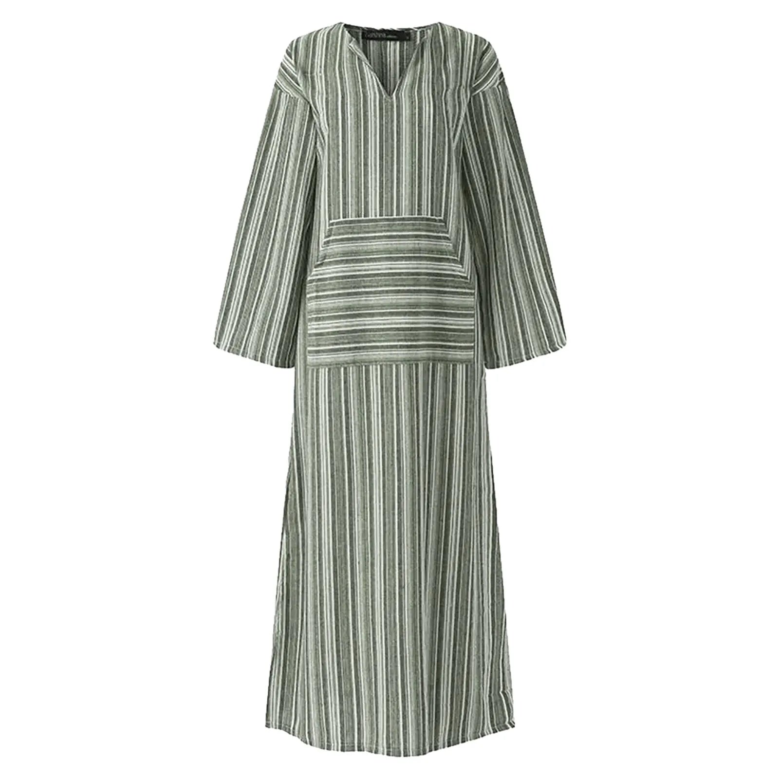 Gestreiftes Maxikleid im Vintage-Look