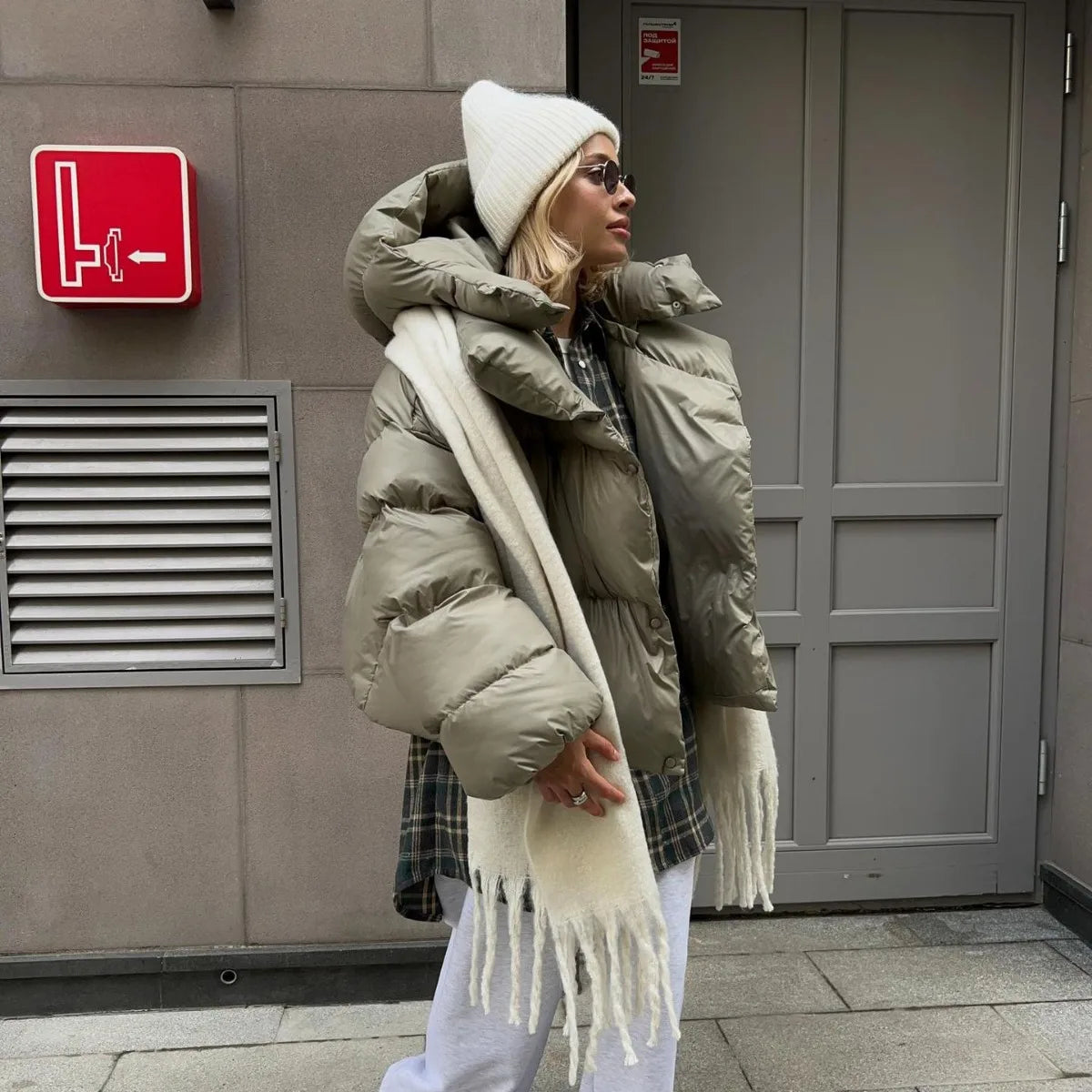 Giselle - Kurze Winter Steppjacke aus Baumwolle