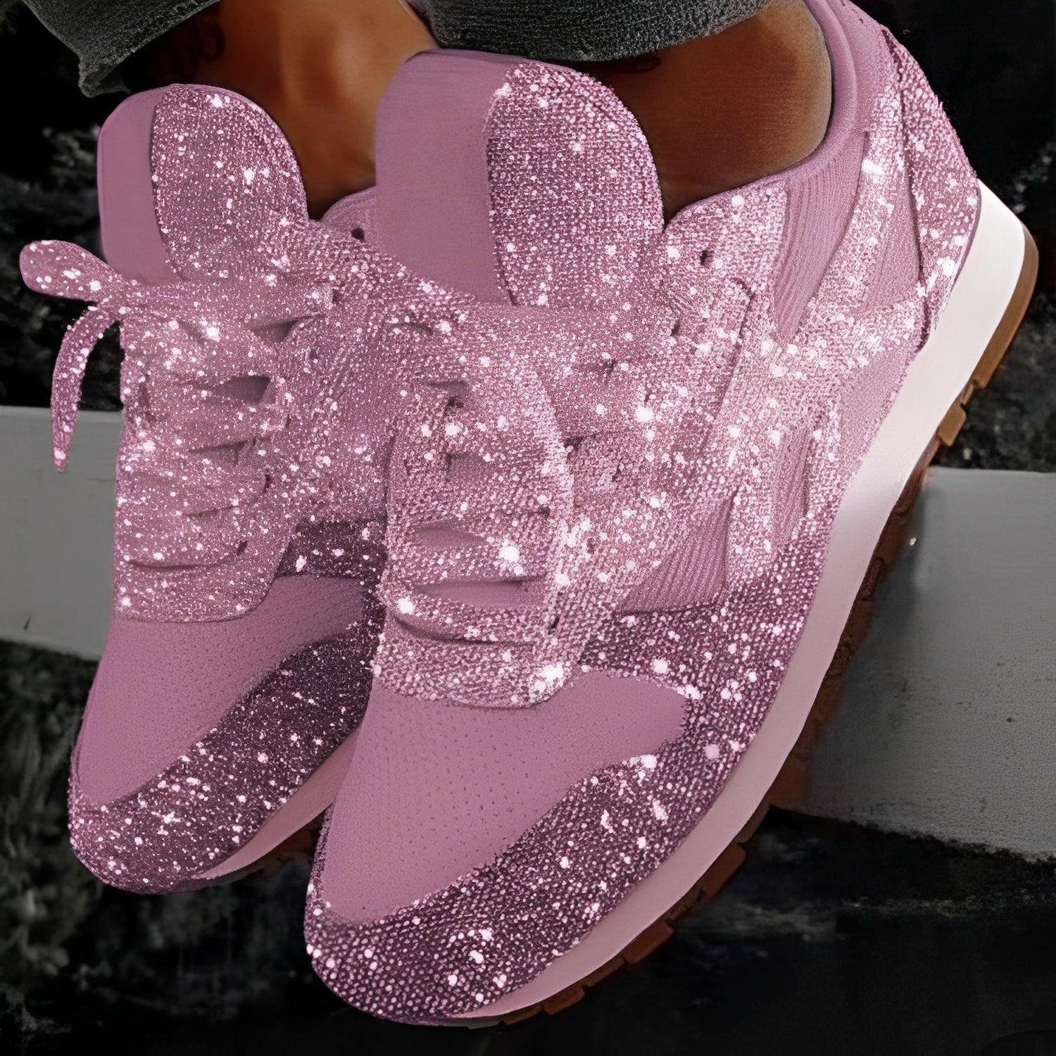 Glitzerschuhe Damen | Funkel-Design & Bequemer Sneaker-Komfort