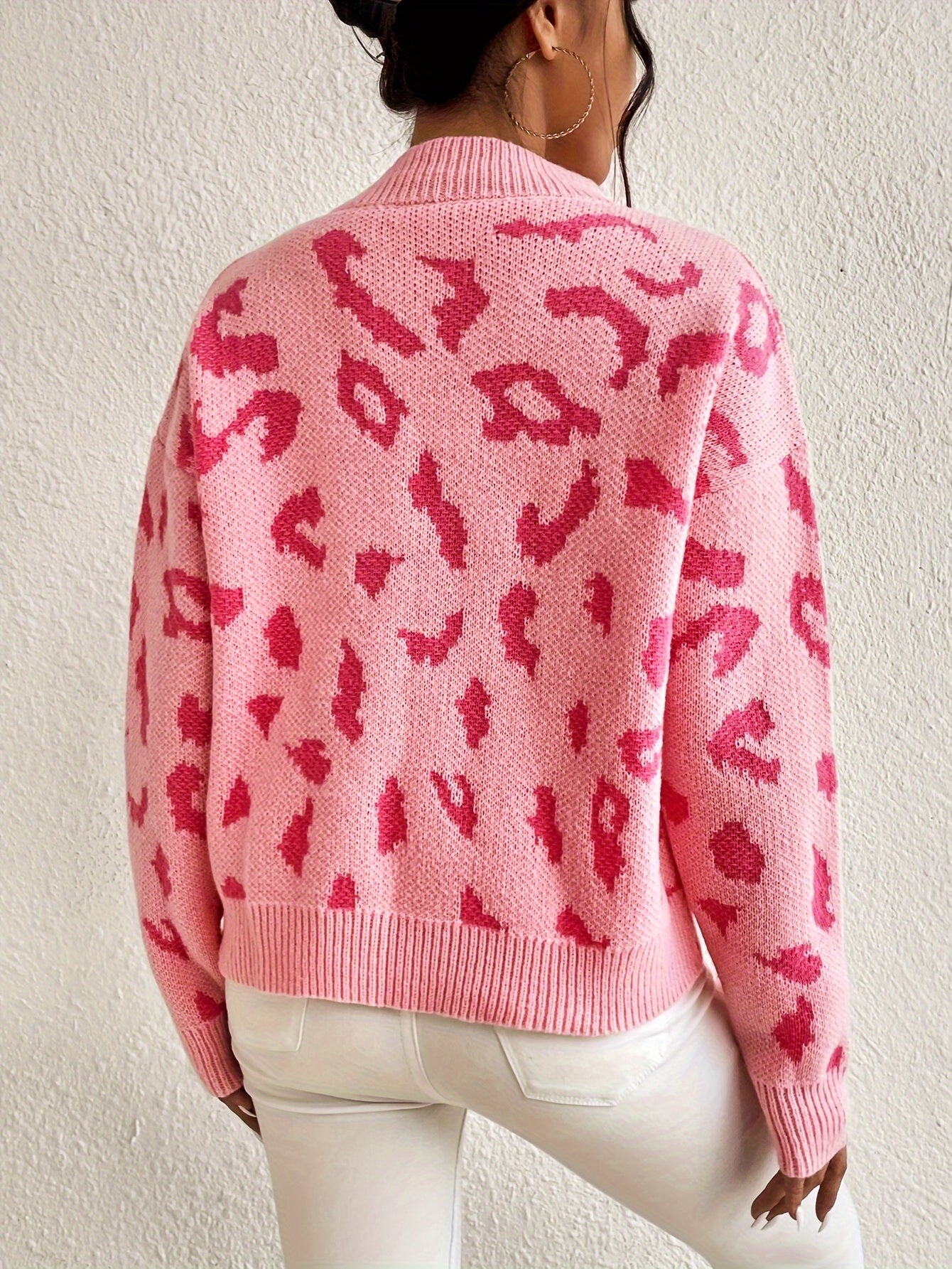 Grafisches Muster Rollkragenpullover Pullover