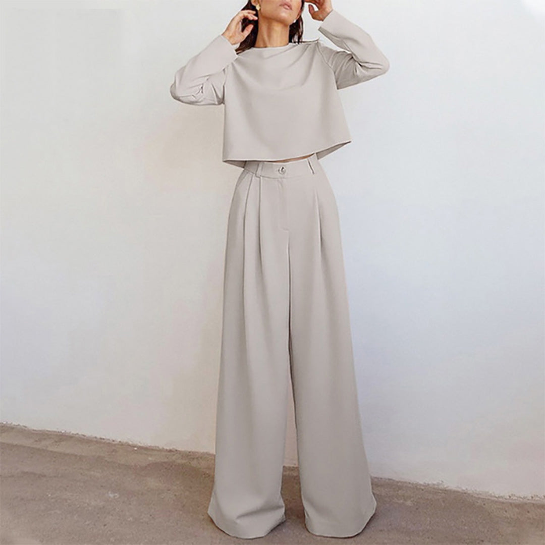 Hosen-Set Damen | Crop-Top & Bequeme Hose 4
