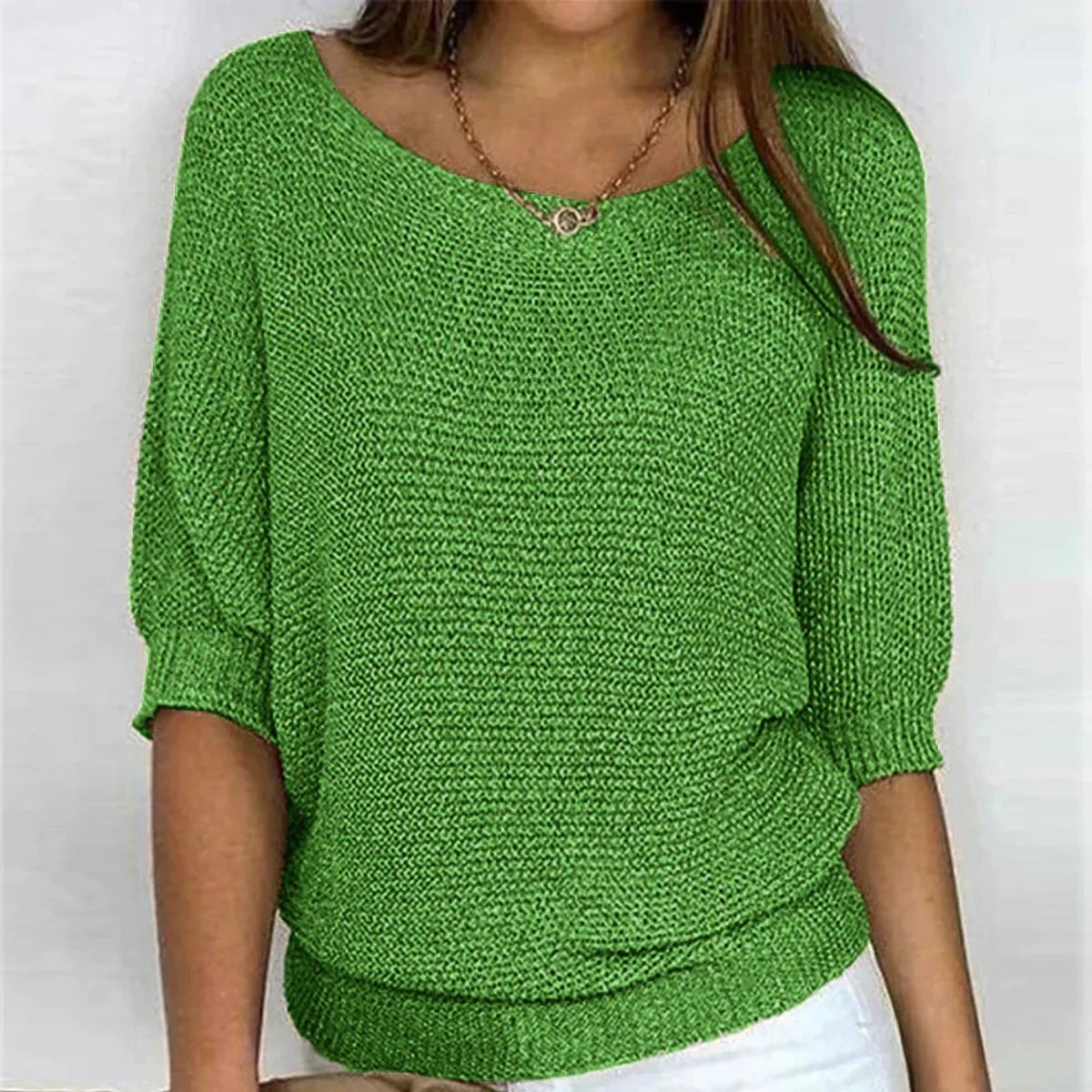 Grobstrickpullover Damen | Rundhals & Halbarm