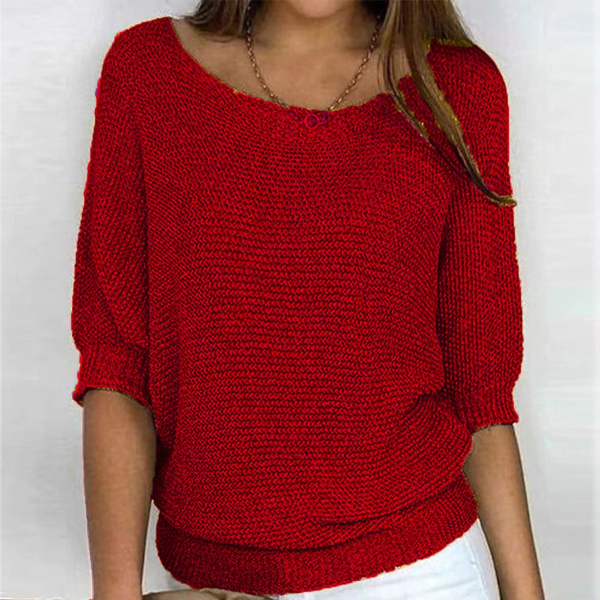 Grobstrickpullover Damen | Rundhals & Halbarm