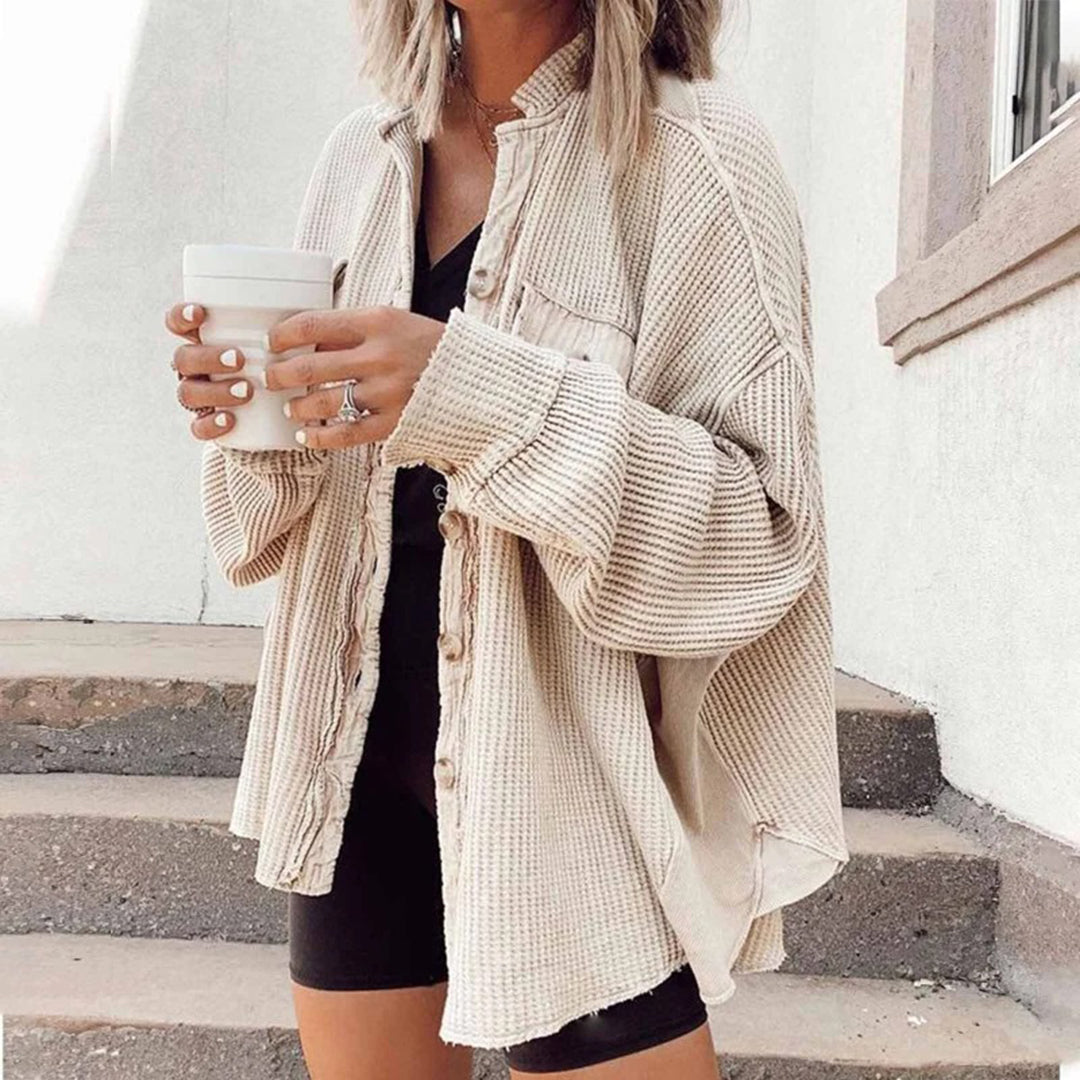 Hadly | Beigefarbener Damen-Strickpullover