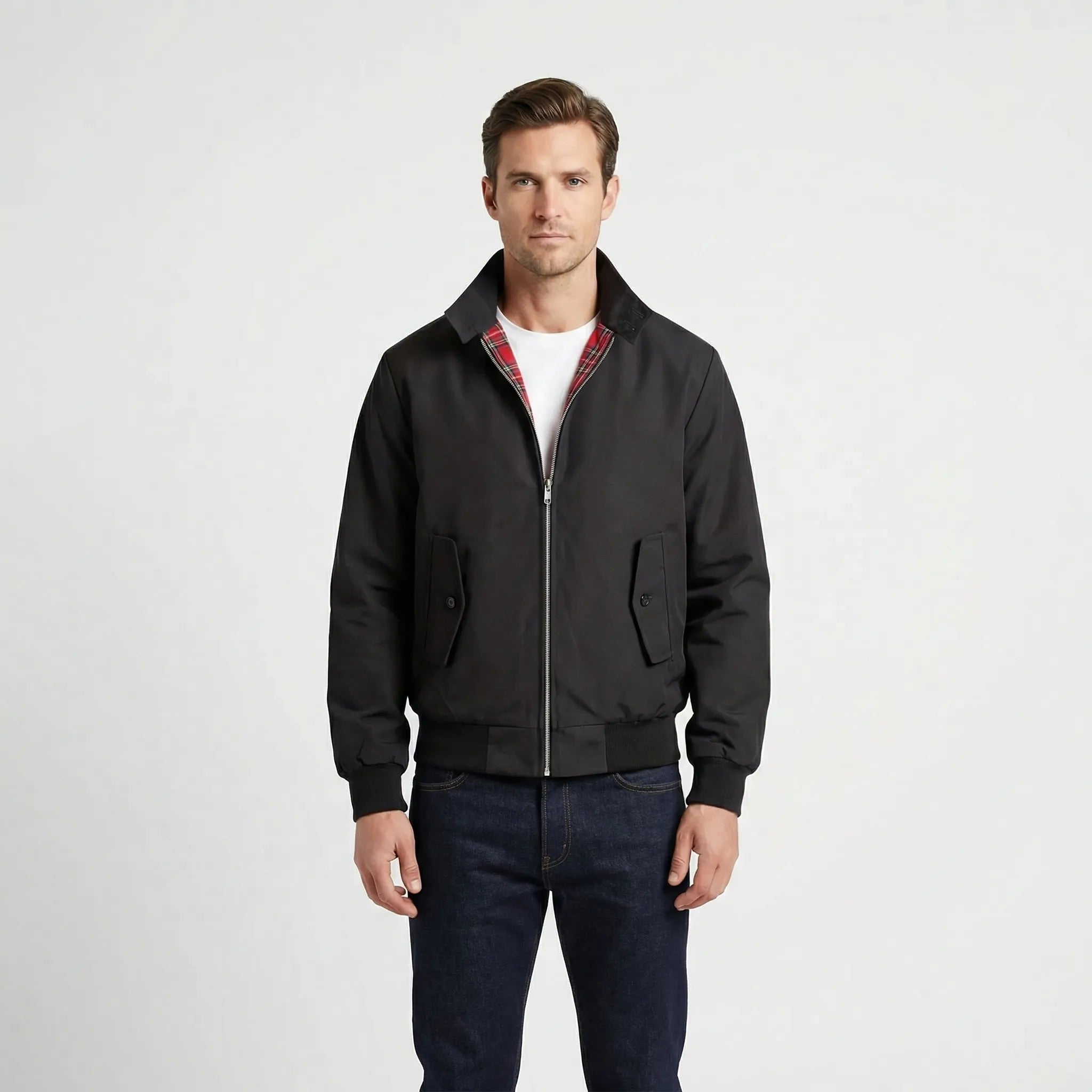 Harrington Jacke Herren | Reißverschluss & Stehkragen für smarten Look