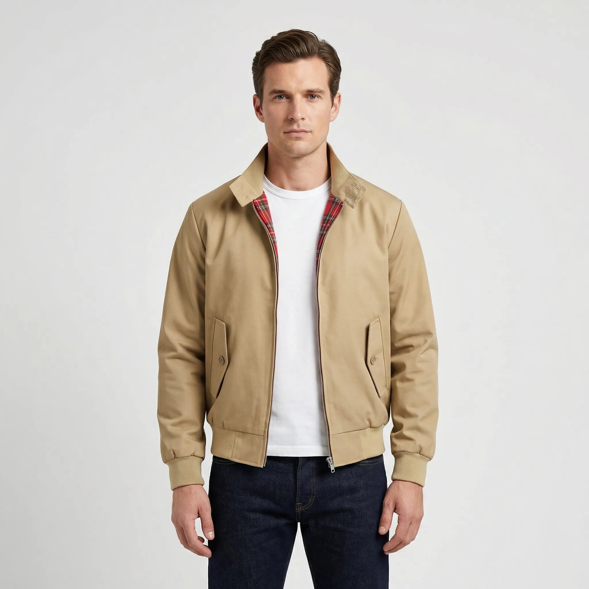 Harrington Jacke Herren | Reißverschluss & Stehkragen für smarten Look