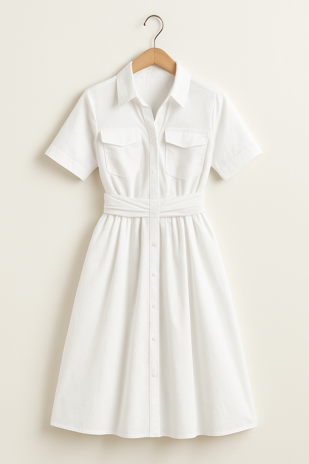 Kaya Gestreiftes Hemdblusenkleid mit Taillengürtel 3