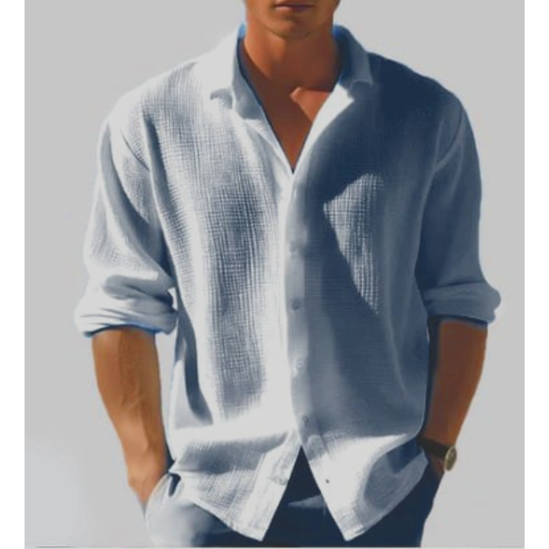 Herren Hemd Langarm | Button-Down-Kragen & Sauberer Look