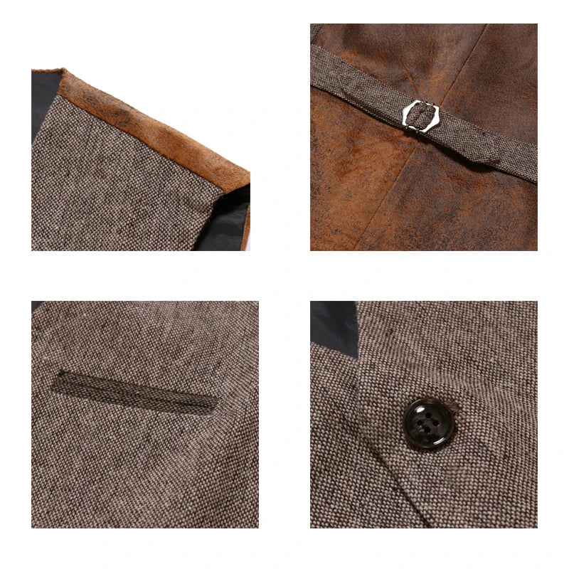 Herren Vintage Weste | Wendbar & Markanter Retro-Look