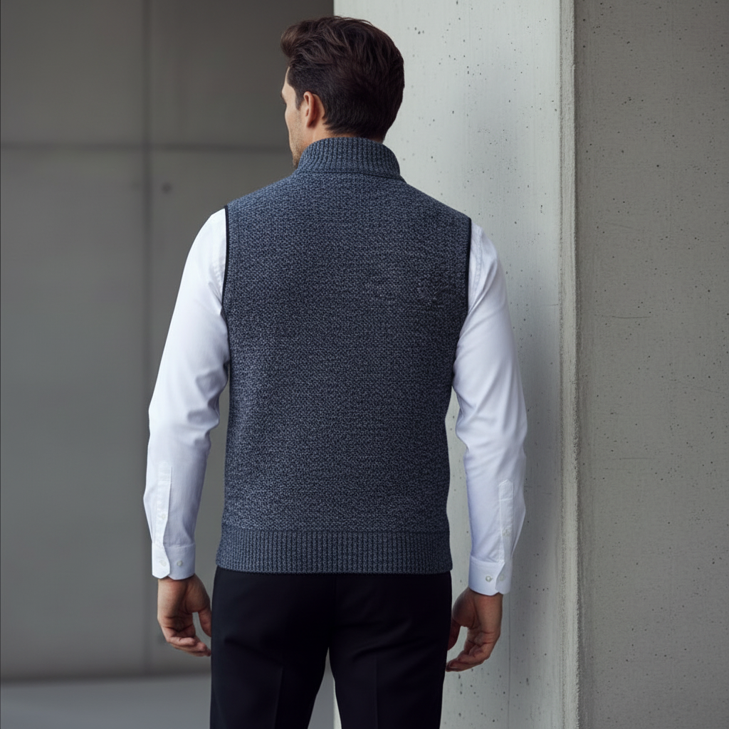 Herren Weste | Reißverschluss & Stehkragen