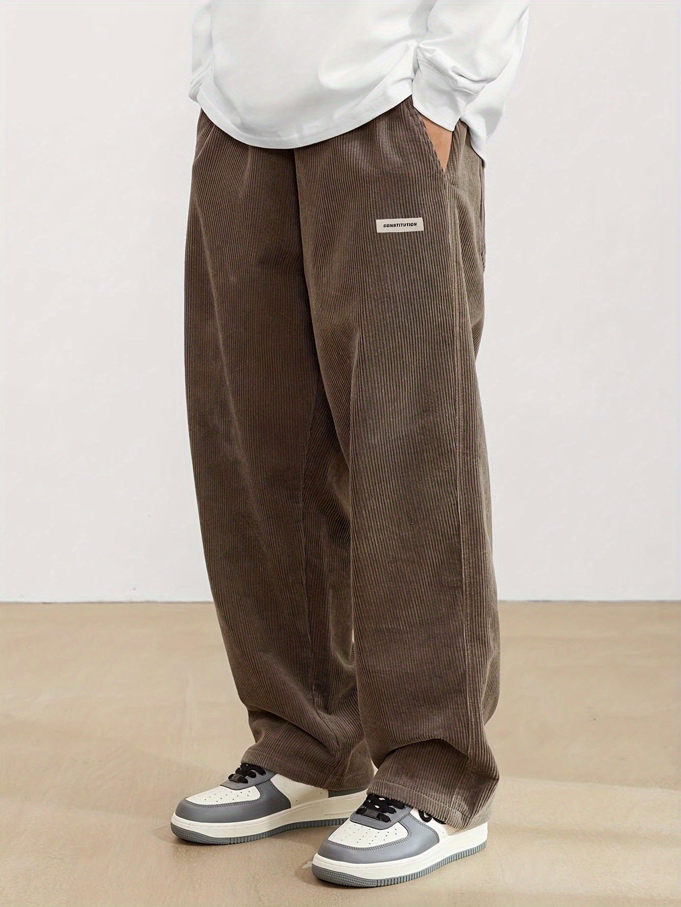 Herren Cordhose mit Taschen - Braun 0