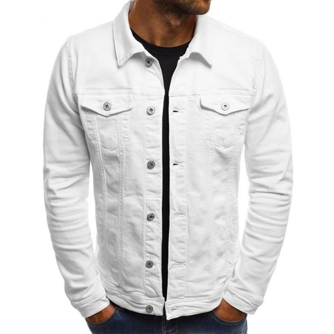 Herren Freizeit-Jeansjacke | Mit Knöpfen 1