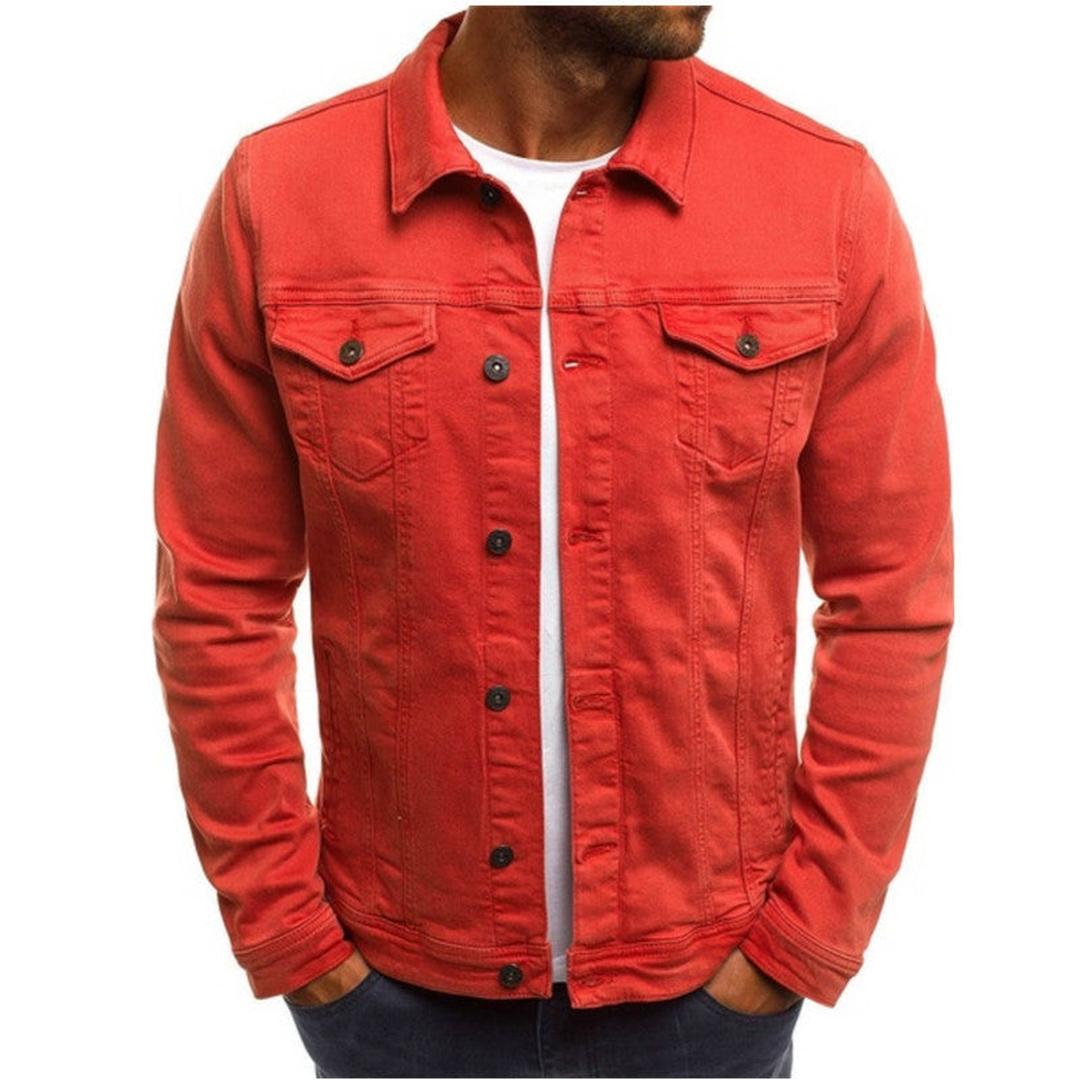 Herren Freizeit-Jeansjacke | Mit Knöpfen 2