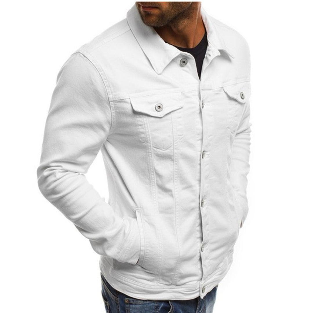 Herren Freizeit-Jeansjacke | Mit Knöpfen 7