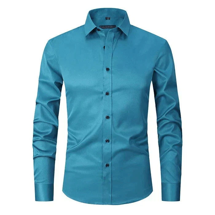 Herren Hochstretch-Hemd | Mit Knopfleiste 6