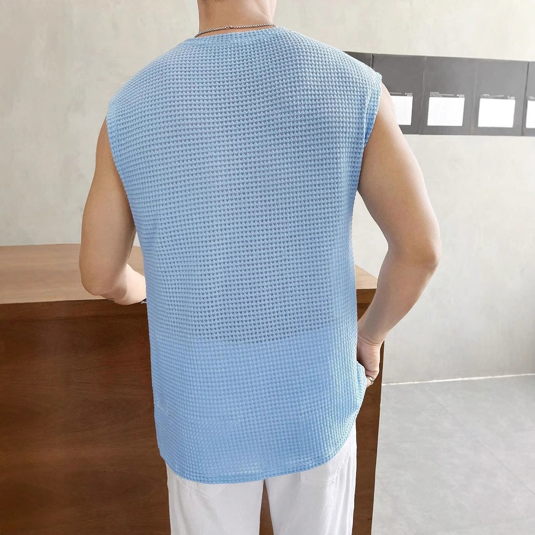 Herren ärmelloses Struktur-T-Shirt Echoarchiv 2