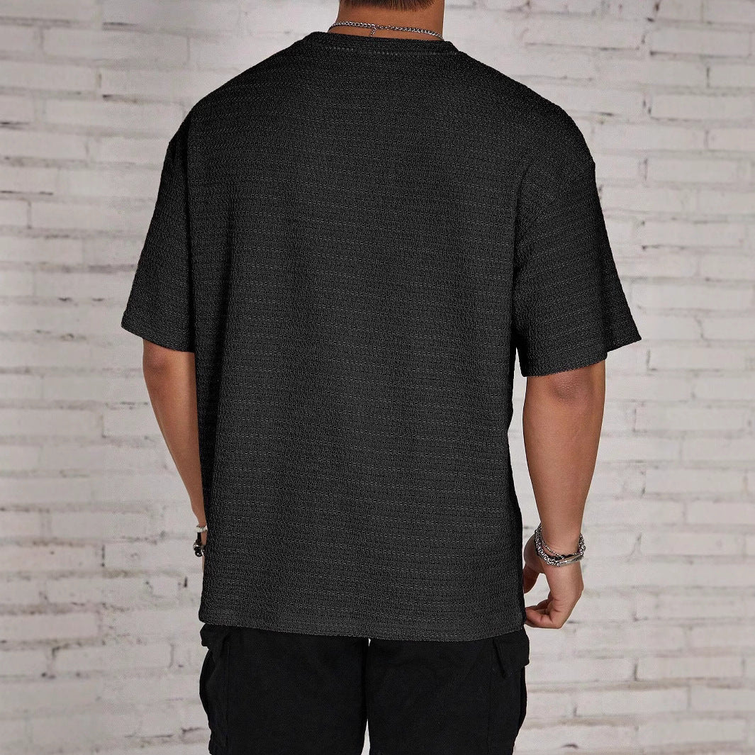 Herren lässiges Struktur-T-Shirt Echoarchiv 3