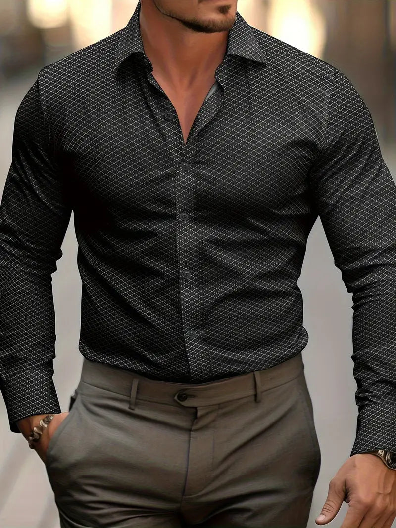 Herrenhemd | Kariertes Muster & Eleganter Business-Look