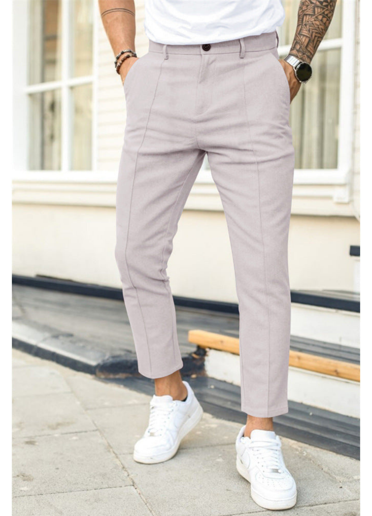 Herrenhose Knöchellang mit leicht schmal zulaufendem Bein 2