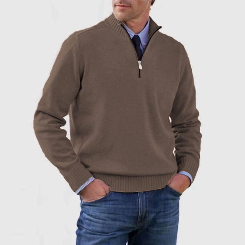 Herrenpullover Mit Halbem Reißverschluss | Langarm 2