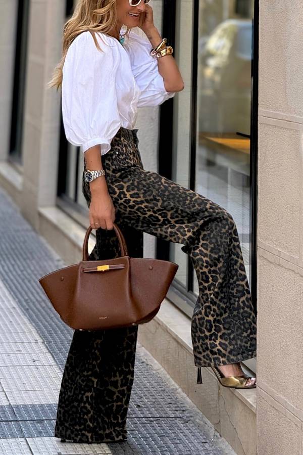 Charlotte – Wild Feel leopard High Waist Wide Leg Trousers - Image 4