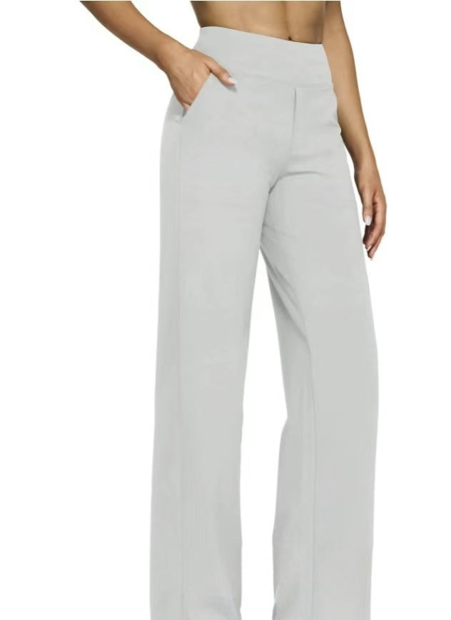 Hose Damen | High Waist Weithose mit Taschen