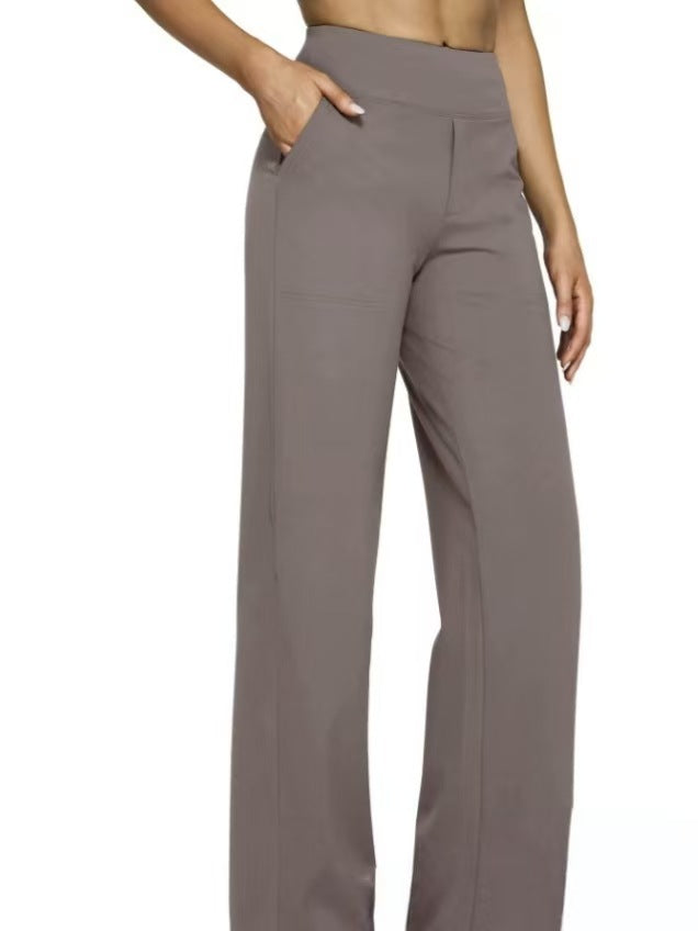 Hose Damen | High Waist Weithose mit Taschen