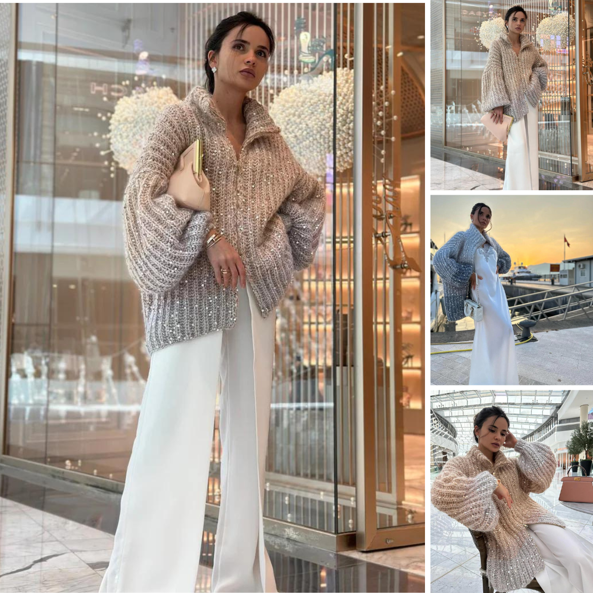 Ilira - Elegante Strickjacke mit Pailletten