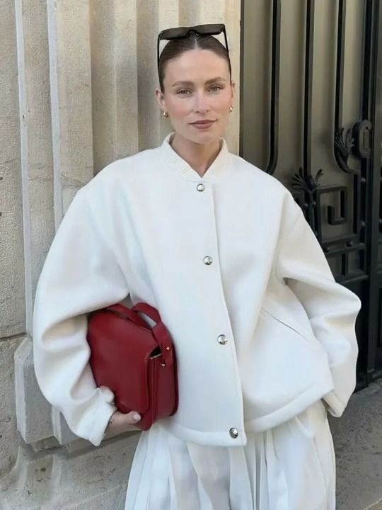 Inez - Bomberjacke mit Rundhalsausschnitt für Damen