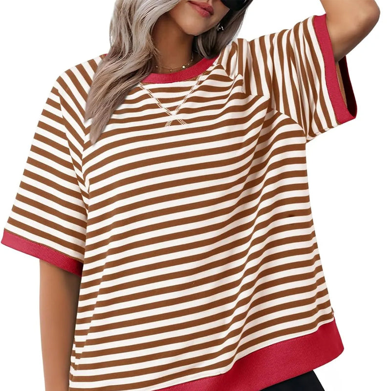 Iolanda - Lässiges Gestreiftes T-shirt 1