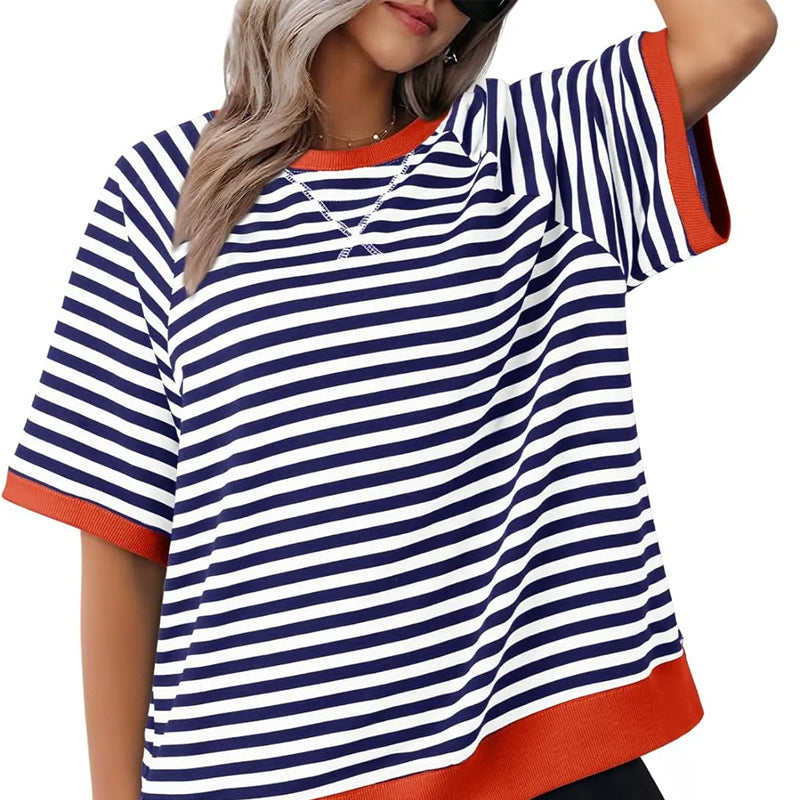 Iolanda - Lässiges Gestreiftes T-shirt 5