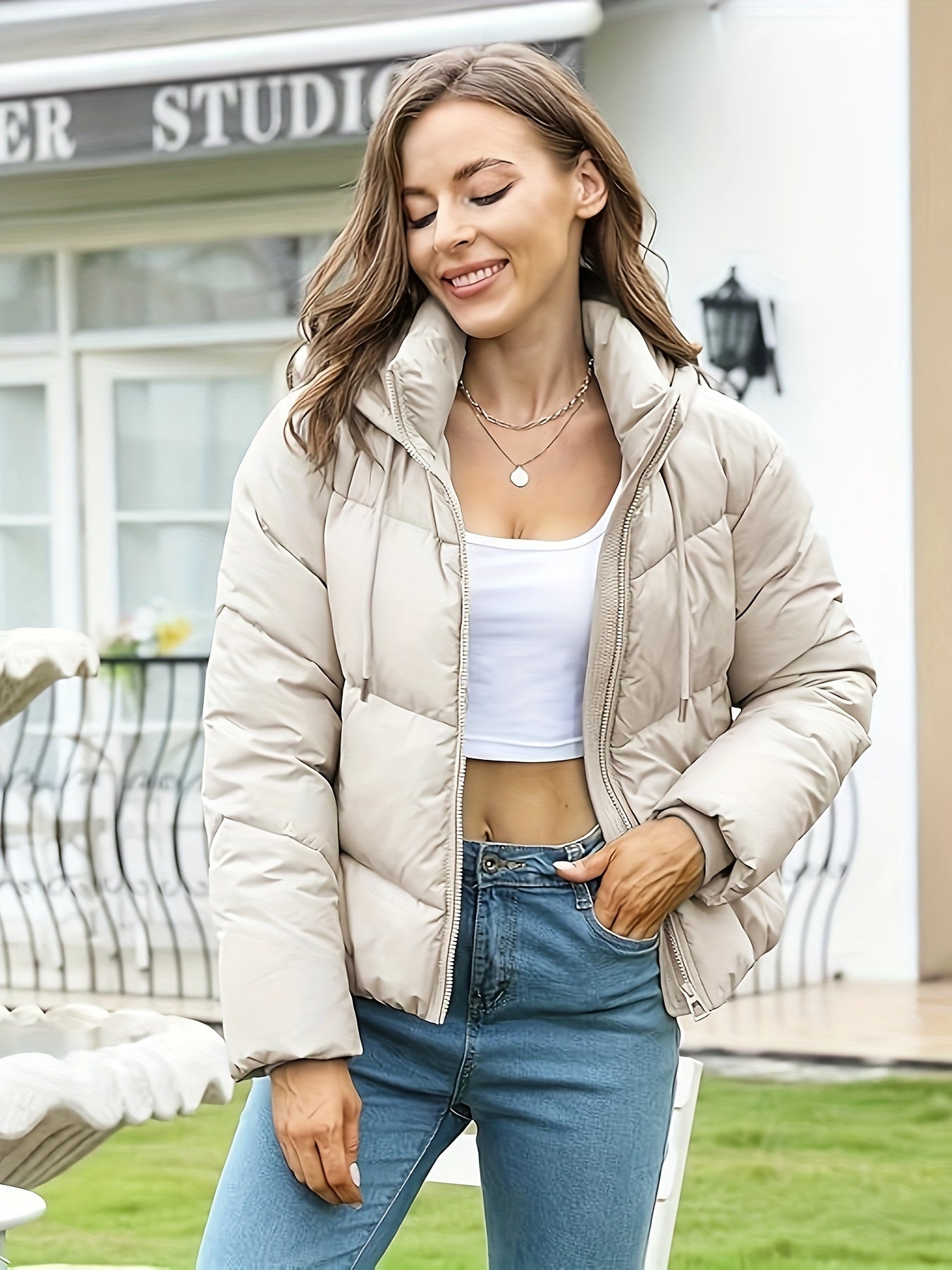 Ivy - Elegante kurze Pufferjacke